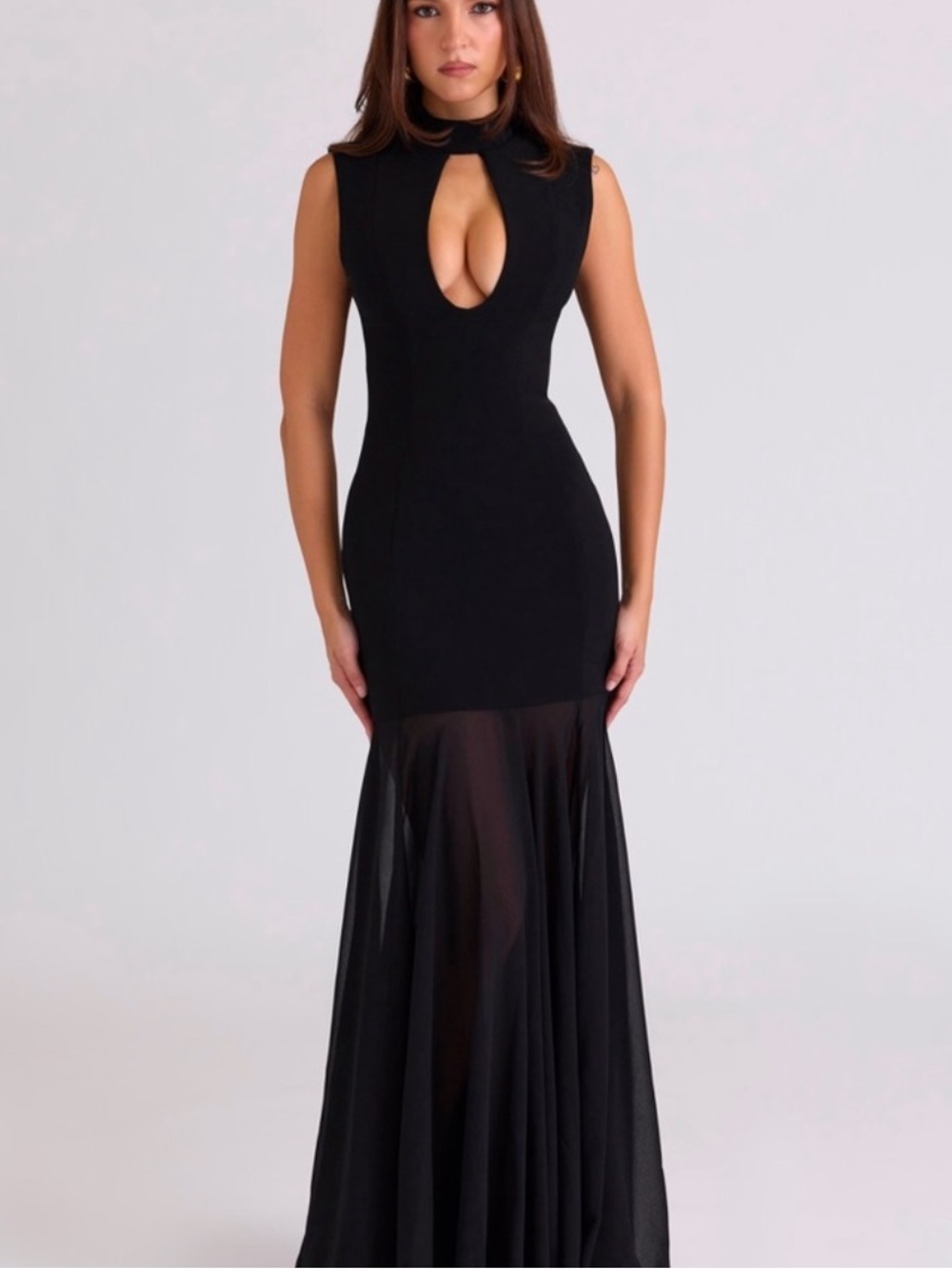 House of CB Raphaella Black Keyhole Maxi Dress - Picture 2 of 9